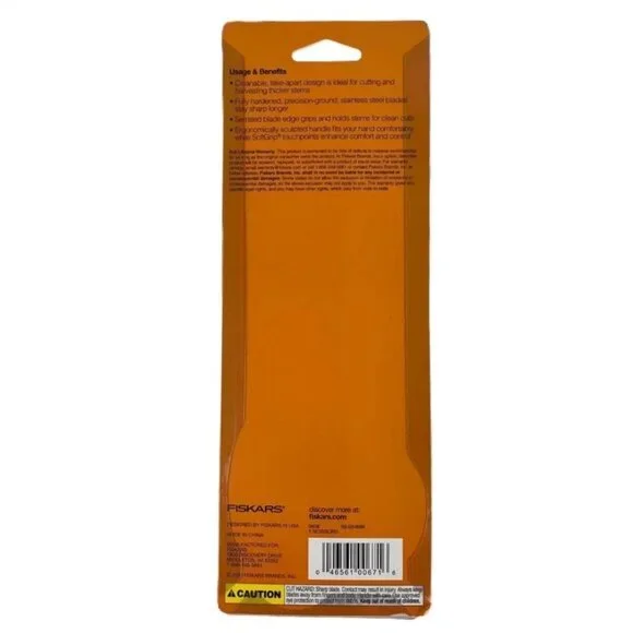 Fiskars Herb & Veggie Shears Soft Grip Stainless Steel Kitchen Garden Scissors - Picture 3 of 6